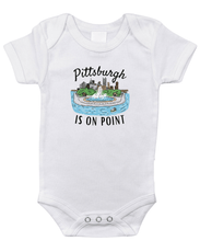 Load image into Gallery viewer, Pittsburgh is on Point Onesie - Little Hometown
