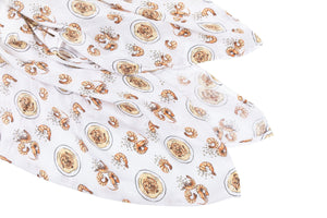 Shrimp and Grits Baby Muslin Swaddle Receiving Blanket - Little Hometown