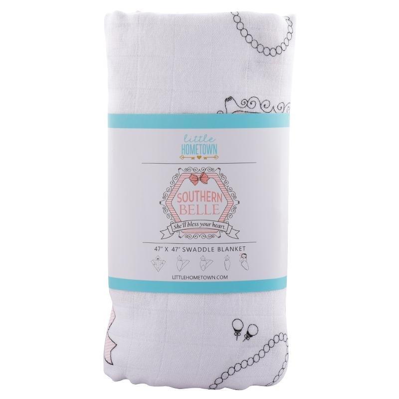 Southern Belle Baby Muslin Swaddle Receiving Blanket - Little Hometown