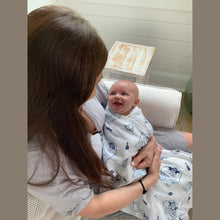 Load image into Gallery viewer, Southern Gentleman Baby Boy Muslin Swaddle Receiving Blanket - Little Hometown
