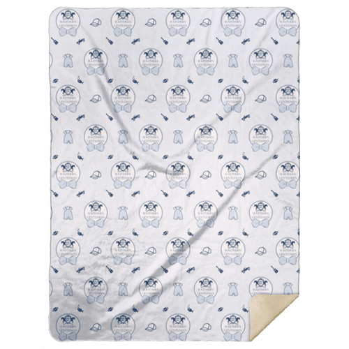 Southern Gentleman plush throw blanket, 60x80 inches, featuring a charming Southern-themed design with text 