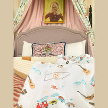 Load image into Gallery viewer, Tennessee Baby Muslin Swaddle Receiving Blanket (Floral) - Little Hometown
