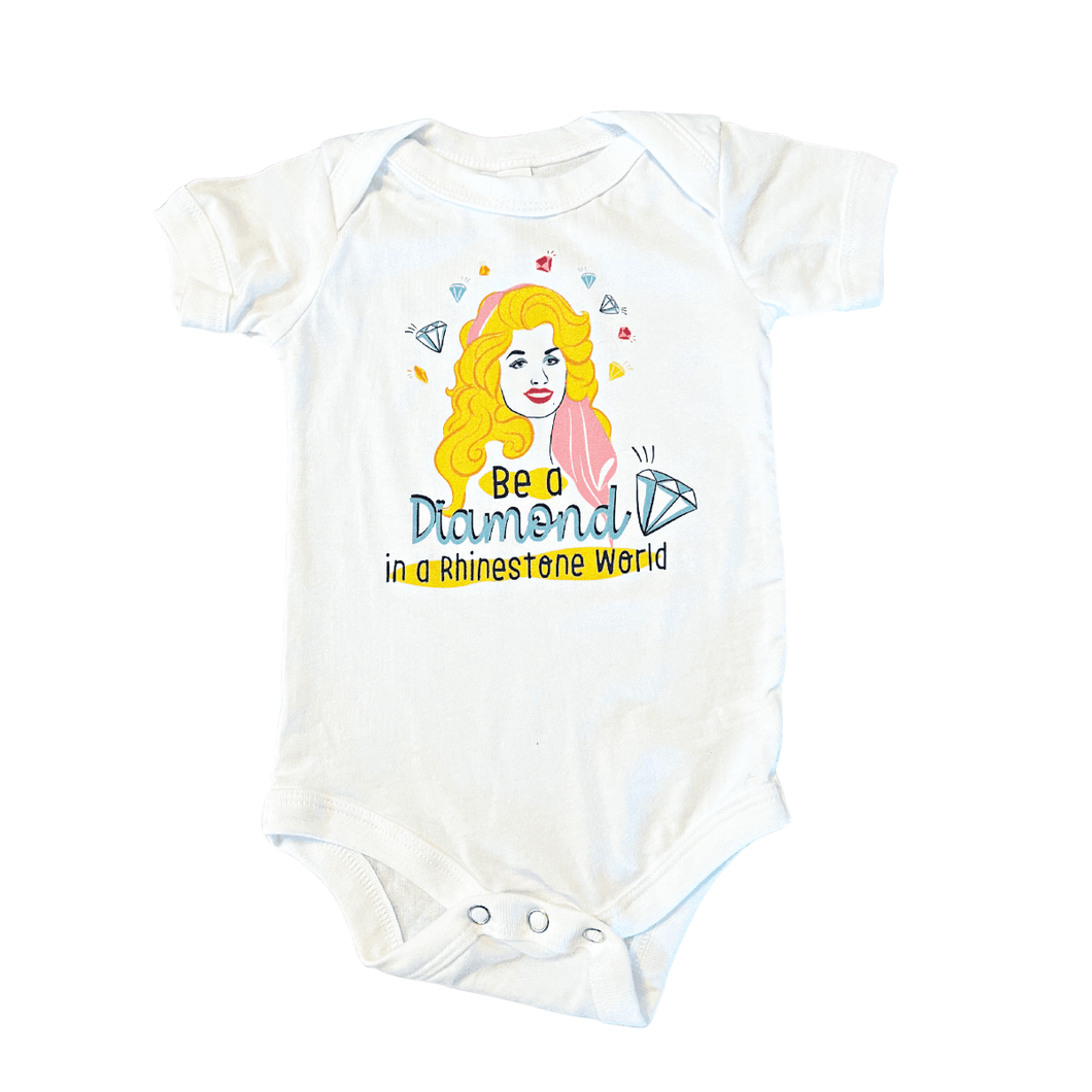 White baby onesie with 