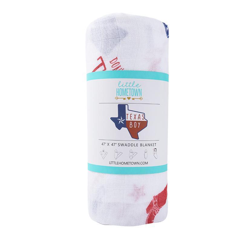 Texas Baby Boy Muslin Swaddle Receiving Blanket - Little Hometown