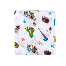 Load image into Gallery viewer, Texas Baby Muslin Swaddle Receiving Blanket - Little Hometown
