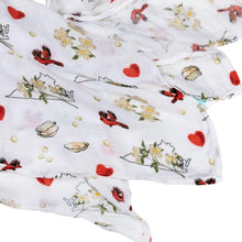 Load image into Gallery viewer, Virginia Baby Muslin Swaddle Receiving Blanket (Floral) - Little Hometown
