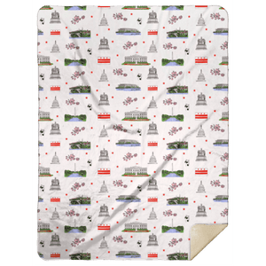Washington D.C. Plush Throw Blanket 60x80 - Little Hometown