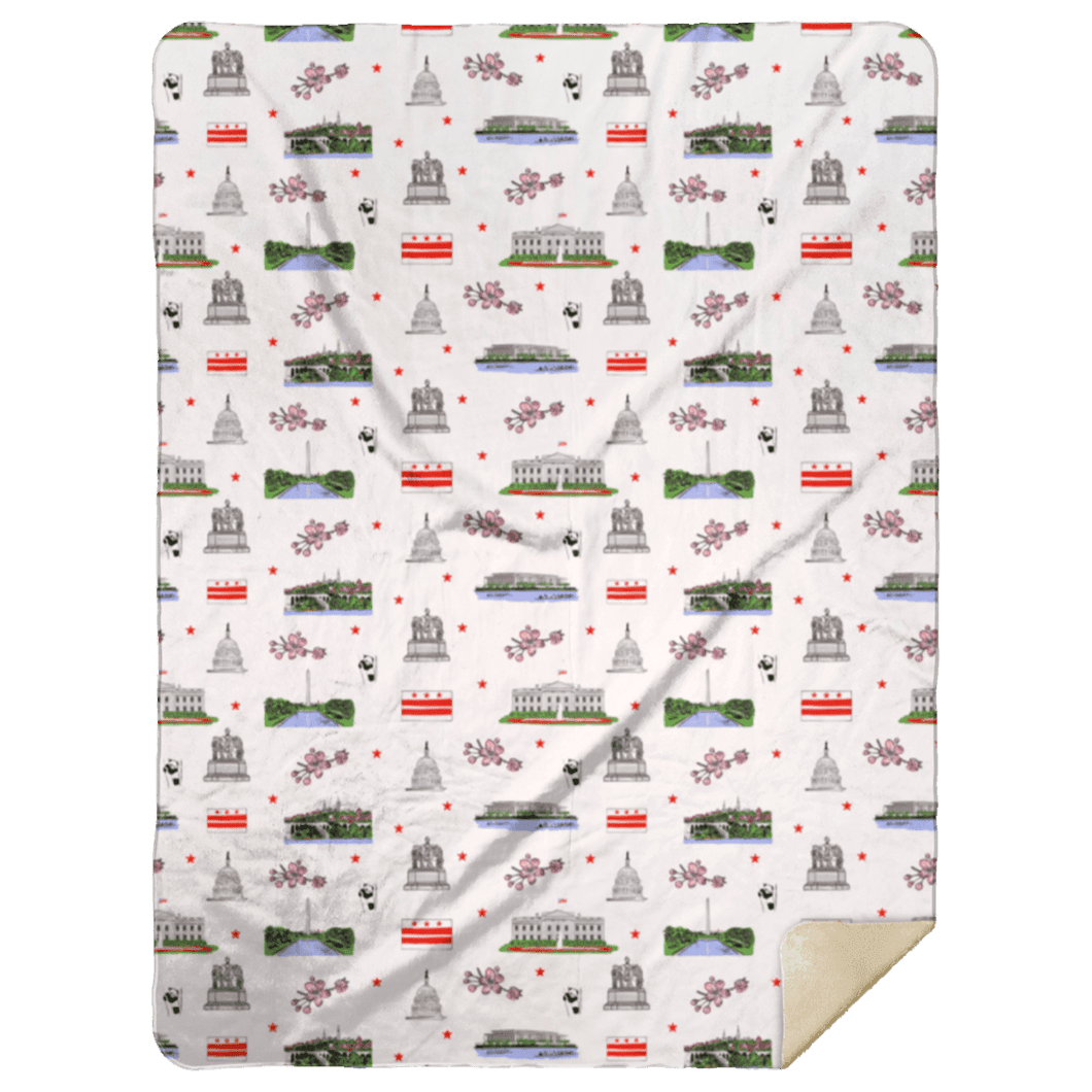 Washington D.C. Plush Throw Blanket 60x80 - Little Hometown