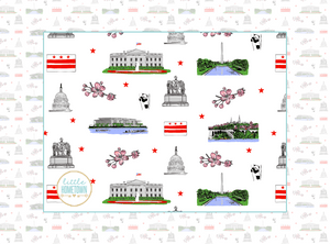 Washington D.C. Plush Throw Blanket 60x80 - Little Hometown