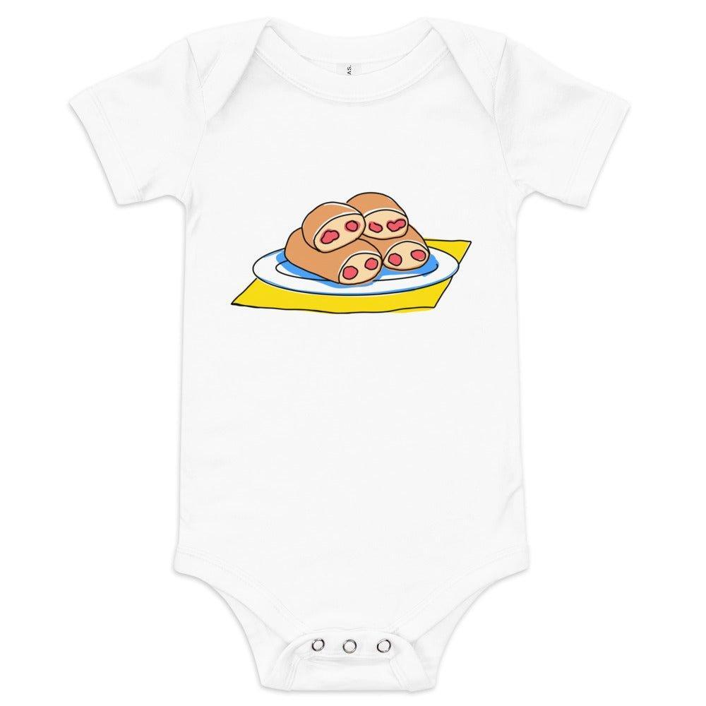 West Virginia Pepperoni Roll Baby short sleeve onesie - Little Hometown